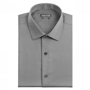 Kenneth Cole Reaction Dress Shirt Gray Size XL 17